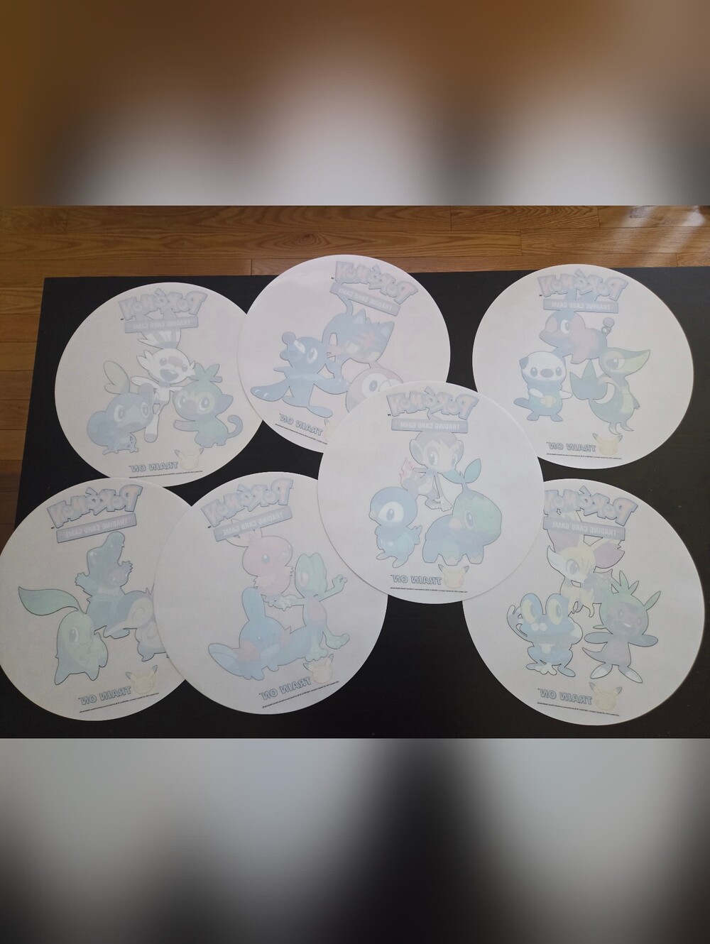 Pokémon 25th Anniversary Train On Promotional Window Clings Set of 7